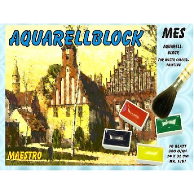 CMI Aquarell- Malblock " KIN DE " 24 x 32 cm 300 g/m² 10 Bl