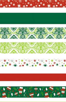 HEYDA Faltstreifen-Set Christmas 1 x 30 cm 15 x 30 cm Papier rot/grün