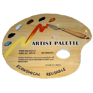 CMI Mischpalette Abreißpalette Oval 30x23cm Griffl 40 Bl