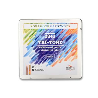KOH Farbstift TRI-TONE Set 23 + 1 24er Metalletui