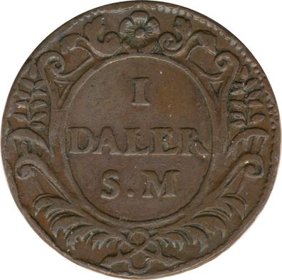 Schweden 1 Daler SM 1718 Notgeld Karl XII*