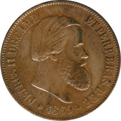Brasilien 20 Reis 1864 Pedro II*