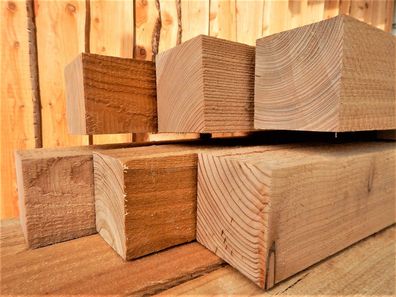 Lärche Kantholz 10 x 10 cm - Holzbalken Zaunpfosten Holzpfosten Zaunpfahl (1)