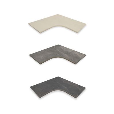 Trend Keramikstein Ecke Radius 135 mm | 60 x 60 x 2 cm | versch. Ausführungen
