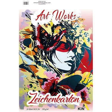 UHL Zeichenkarton A3 190 g/m² - 10 Blatt , Block kopfgeleimt