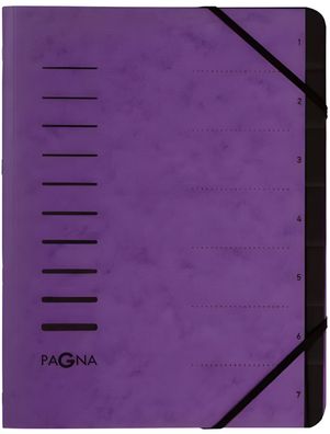 Pagna Ordnungsmappe 7 Fächer 1-7 aubergine