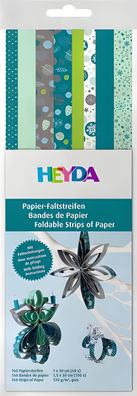 Faltstreifen-Set Christmas 1 x 30 cm 15 x 30 cm türkis/mint