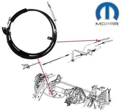 Handbremsseil hinten rechts RAM 1500 Bj:09-25 (Gen.4) MOPAR