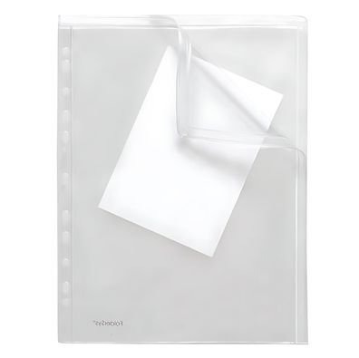 Gleitverschlussbeutel, A4, mit Abheftrand, PVC farblos transparent,