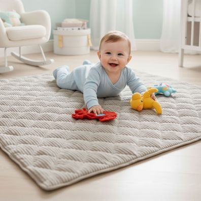 Sanosoft® Soft-Cord Krabbeldecke - rutsch- & wasserfest - Öko Tex & Made in Germany