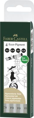 Faber Castell Tintenschreiber Ecco Pigment 0,2/4/6/8 mm sw