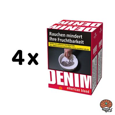Denim DUO-Pack Red / Rot Filterzigaretten XXL 4x60 Stück = 1 Stange