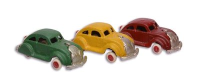 Ein Set aus 3 Modellautos aus Gusseisen Replikat Retro Design Dekoration