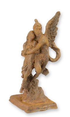 Eine rostige Gusseisenfigur von Amor und Psyche Replikat Retro Design Dekoration