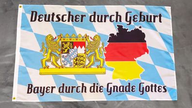 Fahne Flagge Bayern - Bayer durch die Gnade Gottes - 90 x 150 cm