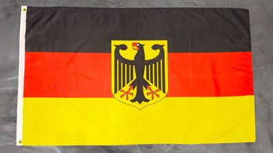 Fahne Flagge Deutschland Adler WM EM mit Ösen - 90 x 150 cm