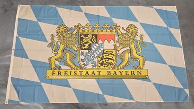 Fahne Flagge Bayern Freistaat XXL DICKE Qualität MIT 3 ÖSEN - 150 x 250 cm