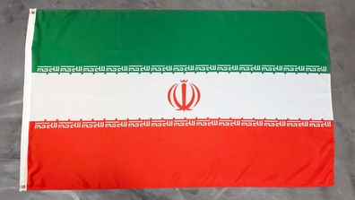 Fahne Flagge Iran mit Wappen - 90 x 150 cm