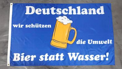 Fahne Flagge Deutschland - Bier statt Wasser - 90 x 150 cm