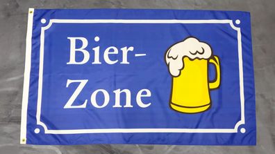 Fahne Flagge Bier Zone - 90 x 150 cm