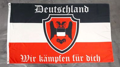 Fahne Flagge Deutschland - Deutsches Reich - Wir kämpfen für dich - 90 x 150 cm