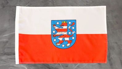 Fahne Flagge Thüringen - Stockfahne - 30 x 45 cm