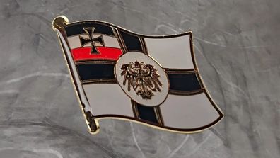 Pin Anstecker Deutsches Reich Kaiserliche Marine Reichkriegsflagge - 2 x 3 cm