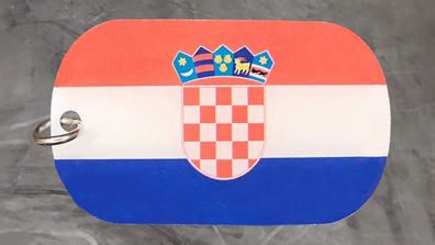 Erkennungsmarke Halskette DogTag Dog Tag Kroatien - 3 x 5 cm