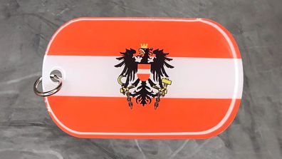 Erkennungsmarke Halskette DogTag Dog Tag Österreich mit Wappen - 3 x 5 cm