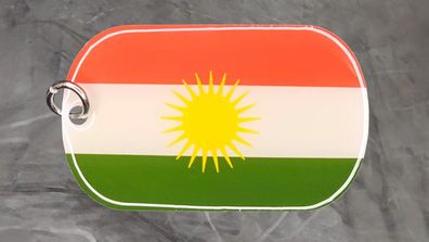 Erkennungsmarke Halskette DogTag Dog Tag Kurdistan - 3 x 5 cm