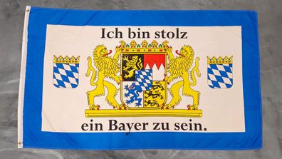 Fahne Flagge Bayern - Ich bin stolz ein Bayer zu sein - 90 x 150 cm