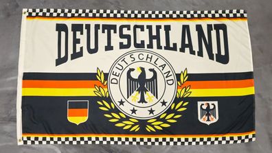 Fahne Flagge Deutschland - 4 Sterne - Lorbeerkranz - 90 x 150 cm