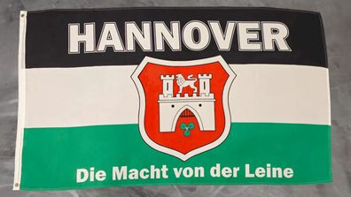 Fahne Flagge Hannover - Die Macht von der Leine - 90 x 150 cm