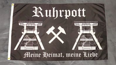Fahne Flagge Ruhrpott - Meine Heimat - meine Liebe - 90 x 150 cm