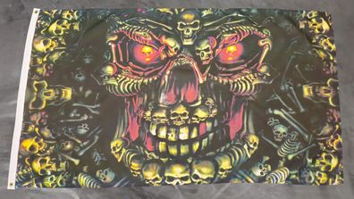 Fahne Flagge Totenkopf Totenköpfe - Skulls - 90 x 150 cm