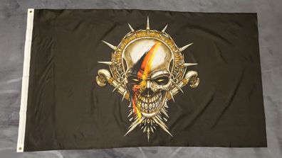 Fahne Flagge Deutschland Totenkopf - 90 x 150 cm