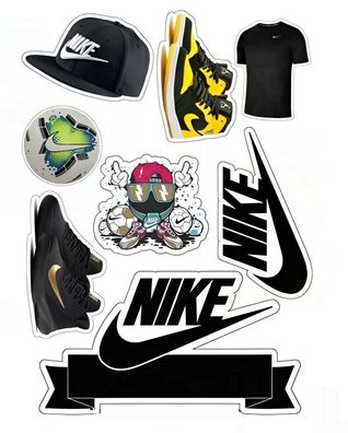 Nike Essbar Sneakers Tortenaufleger Torte Geburstag Zuckermasse + NAME