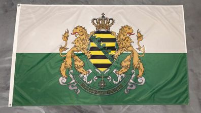 Premium Fahne Flagge Königreich Sachsen - 90 x 150 cm