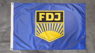 Premium Fahne Flagge DDR FDJ - Freie Deutsche Jugend - 60 x 90 cm