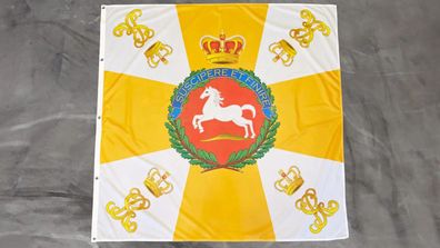 Premium Fahne Flagge Standarte Hannover Hannoversche Armee 1866 - 150 x 150 cm