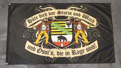 Premium Fahne Flagge Hüte dich - Sachsen Anhalt - 90 x 150 cm