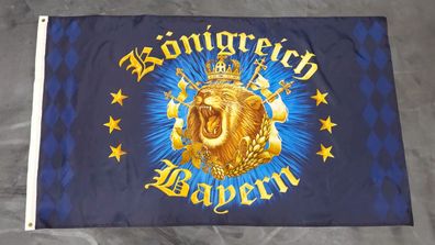 Fahne Flagge Königreich Bayern Löwe - 90 x 150 cm