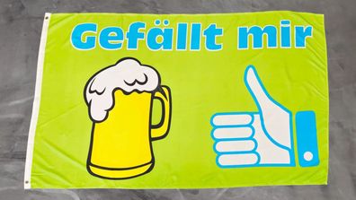 Fahne Flagge Bier gefällt mir - 90 x 150 cm