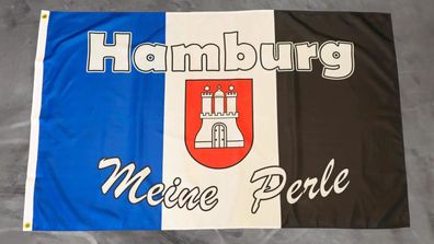 Fahne Flagge Hamburg meine Perle - 90 x 150 cm