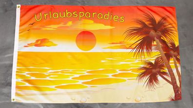 Fahne Flagge Urlaub Paradies Urlaubsparadies - 90 x 150 cm