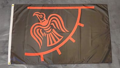 Fahne Flagge Rabenbanner Raven Wikinger Odin hrafnsmerki - 90 x 150 cm