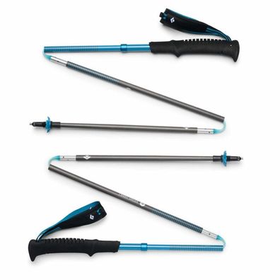 TrekkingstöCke Distance Carbon Z (Anthrazit/Blau, 1 Paar, 120 Cm)