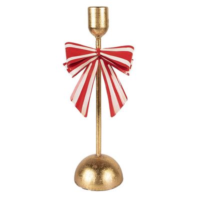 Clayre & Eef Kerzenständer 11x9x28 cm Goldfarbig Metall (Gr. 11x9x28 cm)