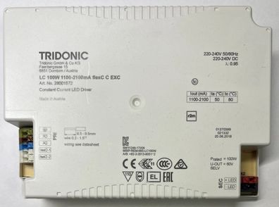 Tridonic LED Driver LC 100W 60V 1100-2100mA flexC C EXC 28001572