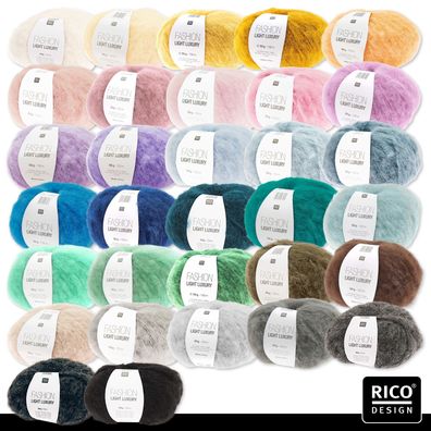 Rico Design 50 g Fashion Light Luxury Wolle Stricken Häkeln Bouclé 32 Farben
